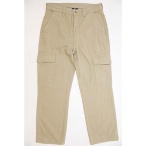 Splendid Crop Denim Cargo Pants Safari‎ Tan Size 28